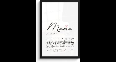 PosterMonkey - Poster - Woordenboek - Mama - Cadeau voor haar - Cadeau voor vrouw - Wanddecoratie - Verjaardag - Moederdag - 40x60 cm