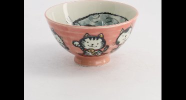 Tokyo Design Studio – Kawaii – Rijstkom – Kat Neko – Roze – 11.5x6cm – 300ml