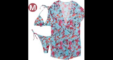 Bovista Bikini Dames - Meisjes Bikini - Badpak - Push Up - Vrouwen Badkleding - Zwemmen - Sexy Set - Top & Broekje - Diep Hemelsblauw - Maat M