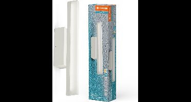 LEDVANCE Orbis Mirror light in white, 40 cm, aluminium housing, 6.8 W, 650 lm, IP44 protection rating, colour temp. adjustable via Click CCT (4,000 K & 3,000 K), infinitely dimmable via touch control