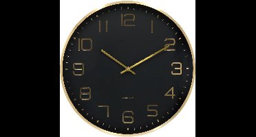 Karlsson Wandklok Elegance Glow - Zwart - Ø40cm - Wandklok Scandinavisch