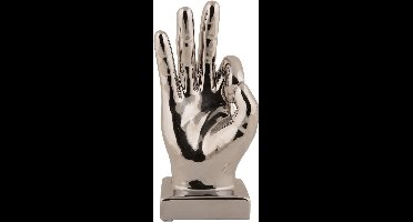 Present Time Ornament Perfecto - Zilver - 10.5x7.5x21cm - Scandinavisch - Keramiek - Moederdag - Moederdag cadeautje - Moederdag cadeau voor mama