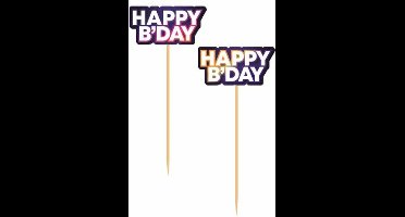 Prikkers Cijfers Happy Birthday - 8 stuks