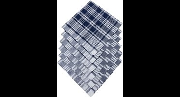 D&L Grote Werkzakdoeken - Blauw - 50 x 50cm - 12 Stuks - Katoen