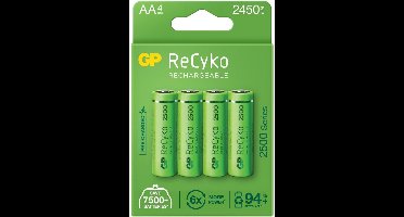 4 x Oplaadbaar AA Recyko 2500 serie - 2450mAh