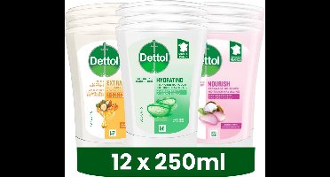 Dettol No-Touch Navulling - Aloe Vera - Extra Care Honey & Sheabutter - Sheabutter - 250ML x 12