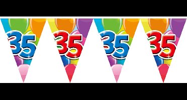 Vlaggenlijn 35 jaar 10 meter - Verjaardag Feestje Vlag Vlaggen Versiering Slinger Feestdecoratie Decoratie