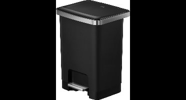 EKO - Hana 2 Pedaalemmer 25 liter - Plastic - zwart - Prullenbak