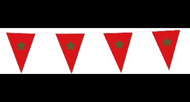 Vlaggenlijn Marokko 10 Meter - Voetbal EK WK Landen Feest Versiering Decoratie