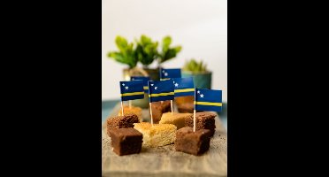 150x Cocktailprikkers Curaçao - Hapjes Cocktail Tapas Zomer Terras EK / WK Voetbal