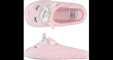 Meisjes instap slippers/pantoffels eenhoorn - roze - maat 35-36 - Kindersloffen
