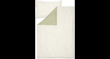 Ledikant dekbedovertrek - Groen - Essentials - Blueberry Leaves