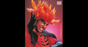 "Gekke oranje duivelspruik - Verkleedpruik - One size"