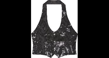 Pailletten vestje dames zwart