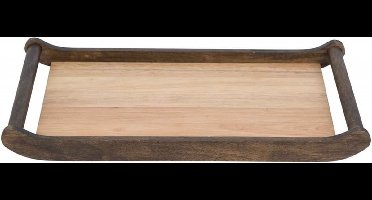 Cosy & Trendy Houten dienblad/serveerblad 42 x 24 cm - Keukenbenodigdheden - Antiek ogende dienbladen/serveerbladen - Koffie en thee serveren/bedienen