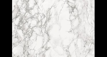 2x rollen decoratie plakfolie marmer look wit/grijs 45 cm x 2 meter zelfklevend - Decoratiefolie - Meubelfolie