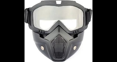 Bovista Airsoft Masker - Paintball - Mask - Tactical Helmet - Helm - Zwart - Wit Vizier