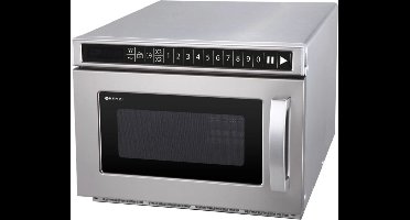 HENDI Programmeermagnetron met USB-poort – 1800W – 18L – Roestvrij staal – Keramische vloer – 10 vermogensniveaus