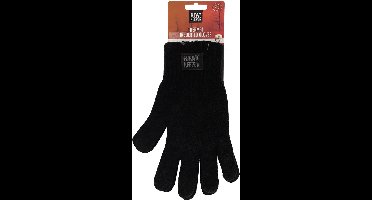Heatkeeper - Gebreide thermo handschoenen dames - Chenille - Zwart - One Size - 4-Paar