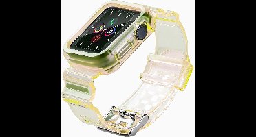 Bandlichtset - Siliconen - bandriem Armband Armbandkast voor horloge - 6 - 40 - mm / horloge - 5 - 40 - mm / horloge - 4 - 40 - mm / horloge - SE - 40 - mm - geel