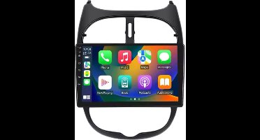 CarPlay geschikt voor Peugeot 206 1998-2009 Android 12 navigatie en multimediasysteem 2GB RAM 32GB ROM