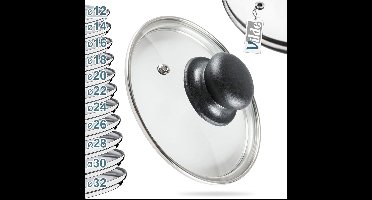 Deksel Glas Hittebestendig 12 cm - Pannendeksel - Pandeksel - Potdeksel