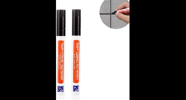 TLVX 2 stuks Voegen Stift Zwart – Voeg Stift - Tegel Voeg Marker – Voegstift marker – Zwarte Voegen Pen - Verf - Voeg kleur - Voegen Verven – Voeg Reinigen – Voegen Schoonmaak Keuken – Badkamer – Toilet – Voegen vernieuwen -Tegelvoegen schoonmaken
