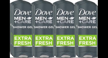 Dove Douchegel Men Care Extra Fresh - Voordeelverpakking 12 x 400 ml