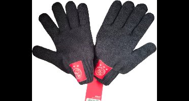 Ajax Winter Set (Handschoenen & Sjaal) Maat S/M - Zwart - Wol