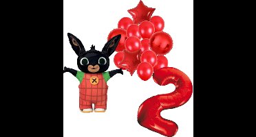 Bing ballonnen pakket - 63x86cm - 2 jaar - Folie Ballon set - Konijn - Themafeest - Verjaardag - Ballonnen - Versiering - Helium ballon