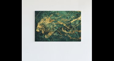 Canvas Schilderij - Dieren - Abstracte Leeuw - 120x80x2 cm