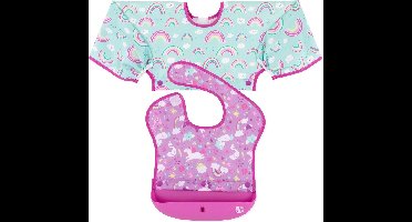Bumkins - Verwisselbare slab met opvangbakje - Rainbows & Unicorns (6-18m)