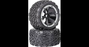 Reely 1:8 Monstertruck Banden 6-spaaks Zwart-grijs 2 stuk(s)