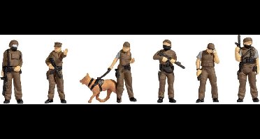NOCH 45079 TT Arrestatieteam figuren Geverfd, Staand