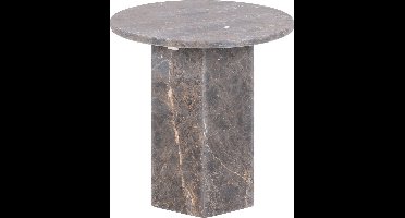 Giga Living Bijzettafel Rovan - Grijs Marmer - Ø50x50cm