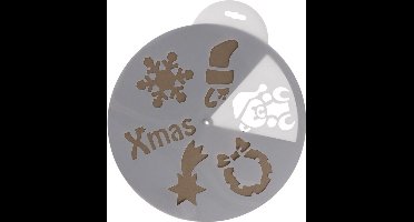 Decoris Kerst raamsjablonen - 6x st - raamdecoratie kerst - Sneeuwspray sjabloon