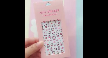 Hello Kitty 3D Nagelstickers - Nagels Nail Art Decoratie