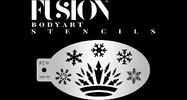 Princess Snow Queen Crown Face Paint Stencil