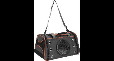 Springos Reismand - Transporttas - Draagbaar - 5kg - Zwart - Oranje - 24 x 48 x 33 cm