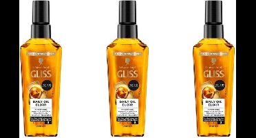 Gliss Kur Every Day Oil Elixir Ultimate Repair - Voordeelverpakking 3 x 75 ml