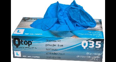 Wegwerp handschoenen - Nitril handschoenen - Poedervrij - blauw - maat L - 100 stuks