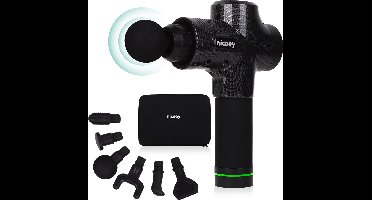 Niceey Massage Gun Pro - 30 Standen Draadloos - 6 Opzetstukken - Massage Apparaat Professioneel - Massage pistool - Fitness Spier Massage - Met Koffer - Zwart