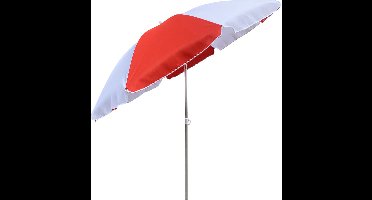Outdoor Parasol 200 cm Rood/Wit