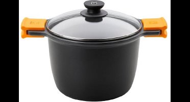 Casserolepan met deksel BRA A273907 Gehard aluminium (11 L)