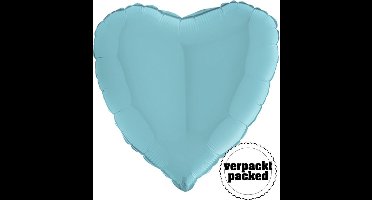 Grabo - Folieballon hartvorm Pastel blue - (90 cm)