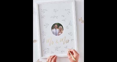 Gastenboek foto met lijst Mr & Mrs