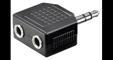 Goobay 3,5mm Jack stereo audio splitter - zwart