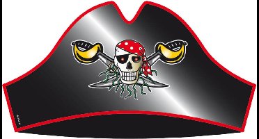 Folat - Red Pirate hoedjes 8 stuks