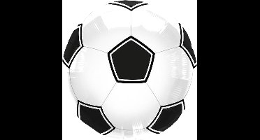 Folat - Voetbal FolieBallon Zwart/Wit 43 cm