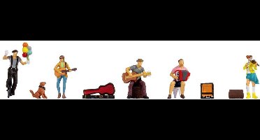 NOCH 15597 H0 Straatartiesten figuren Geverfd